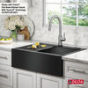 30” Retrofit Farmhouse Apron Front 16 Gauge Workstation Kitchen Sink Single Bowl in with WorkFlow™ Ledge and Accessories for Top Mount Drop-In Installation